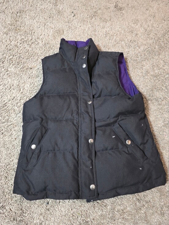 Lauren Ralph Lauren Jackets & Blazers - Lauren Ralph Lauren Black Quilted Puffer Vest with Purple Lining